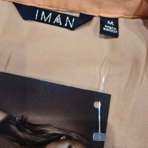 IMAN Global Chic Collared Surplice Blouse Orange NWT Size M - Picture 3 of 8